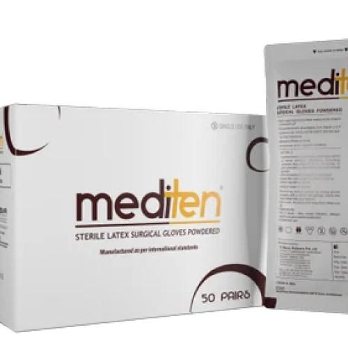 دستکش جراحی کم پودر مدیتن- mediten